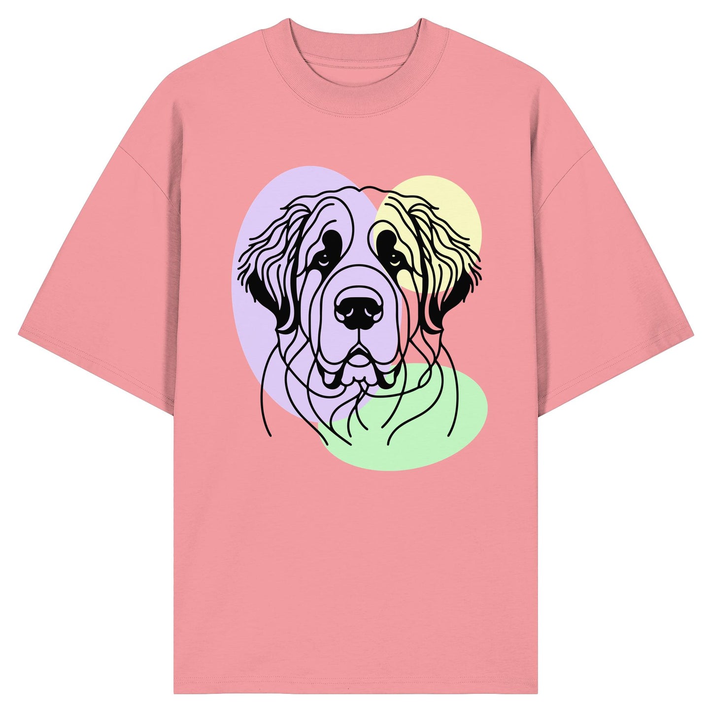 Line Art - Süßer Bernhardiner - Organic Oversize Shirt