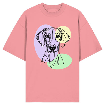Line Art - Süßer Dobermann - Organic Oversize Shirt