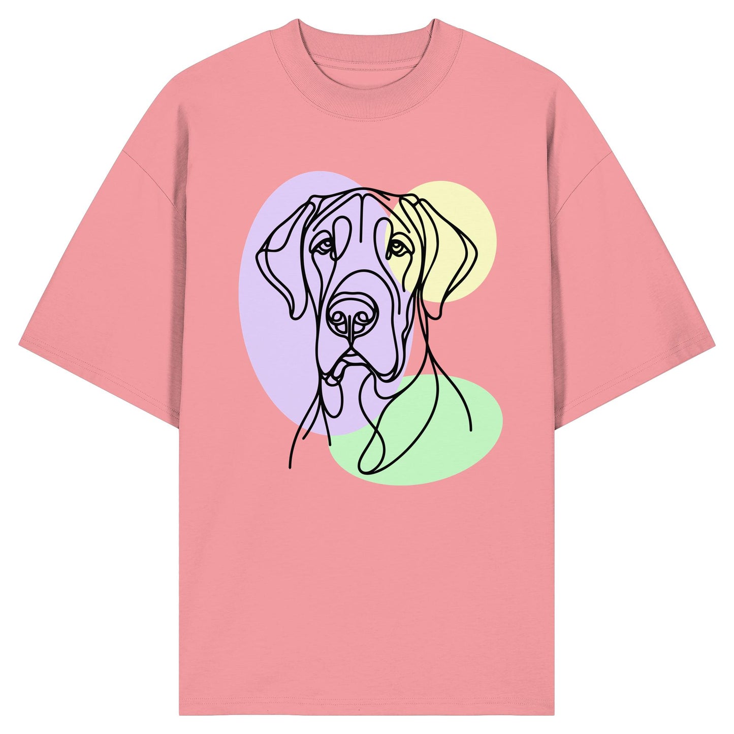 Line Art - Süße Deutsche Dogge - Organic Oversize Shirt