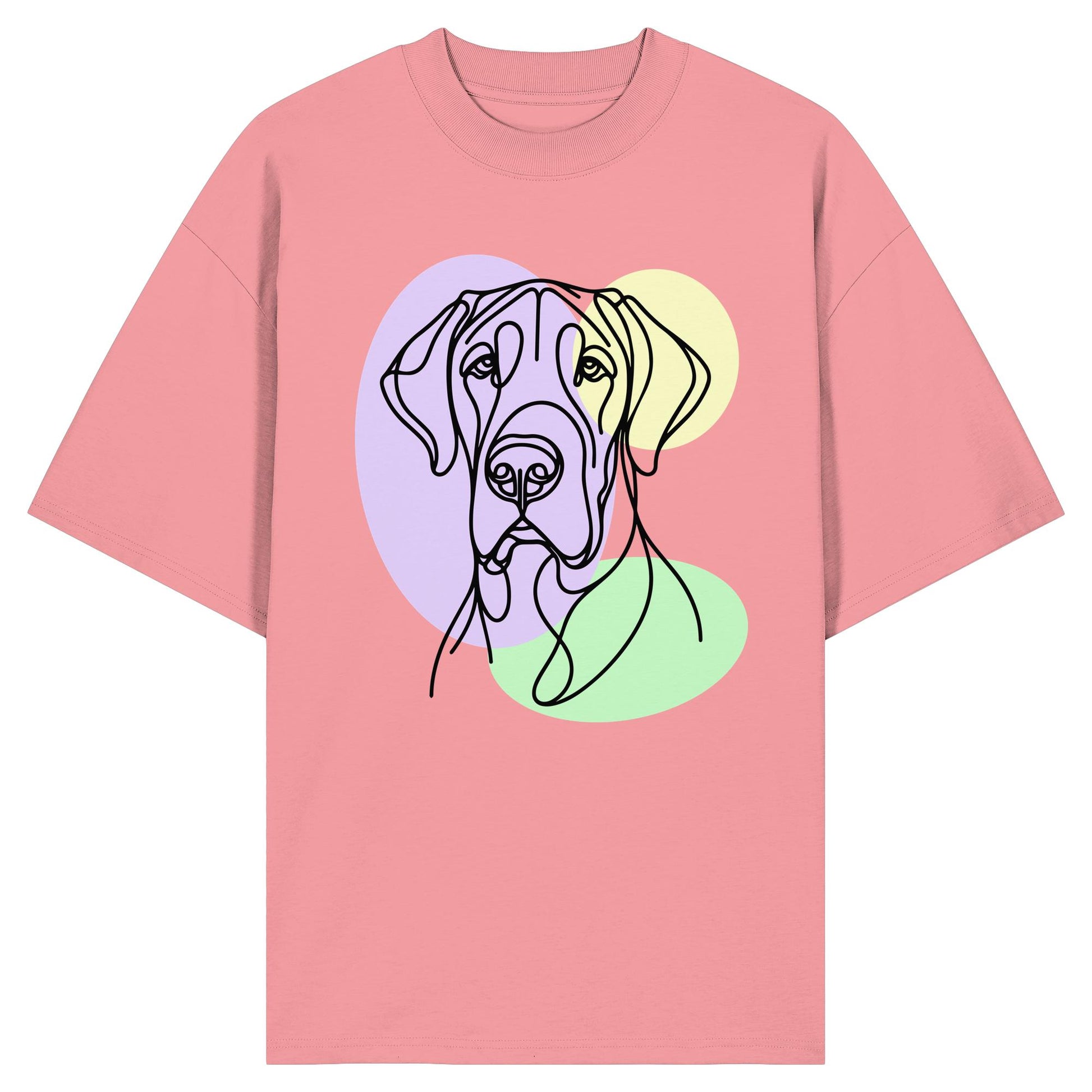 Line Art - Süße Deutsche Dogge - Organic Oversize Shirt
