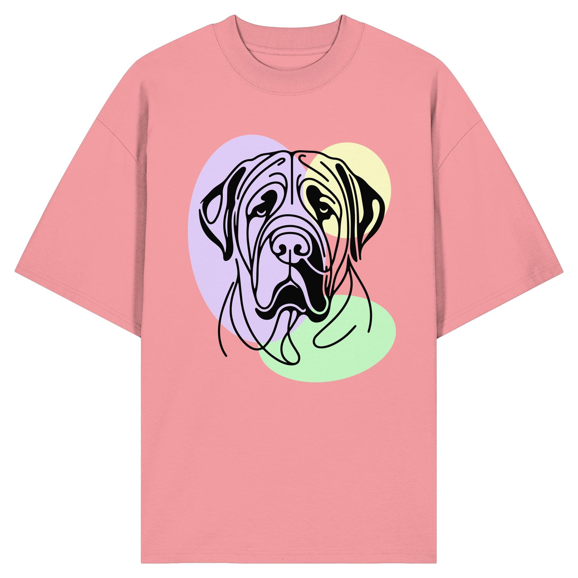 Line Art - Süßer Bullmastiff - Organic Oversize Shirt