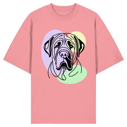 Line Art - Süßer Bullmastiff - Organic Oversize Shirt