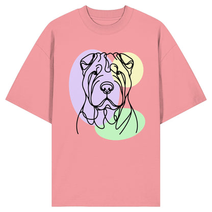 Line Art - Süßer Shar-Pei - Organic Oversize Shirt