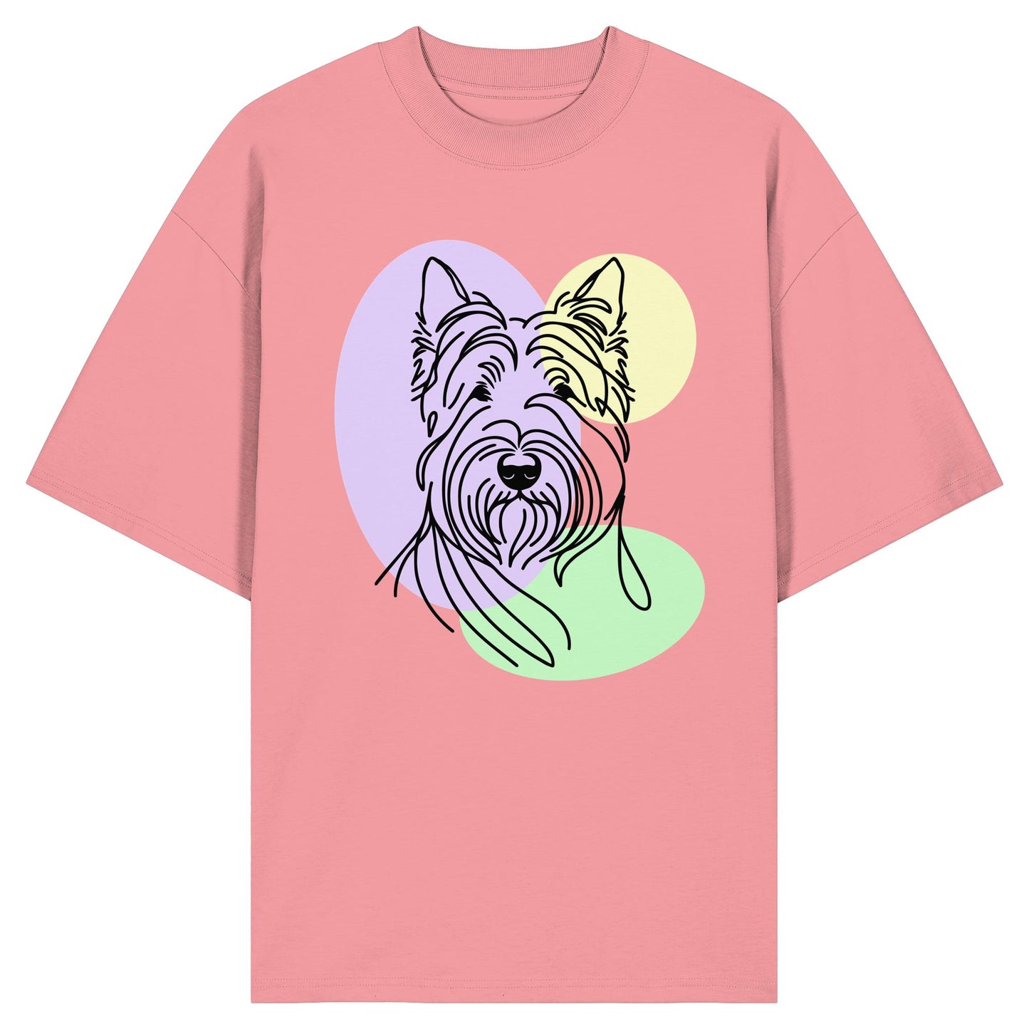 Line Art - Süßer Scottish Terrier - Organic Oversize Shirt