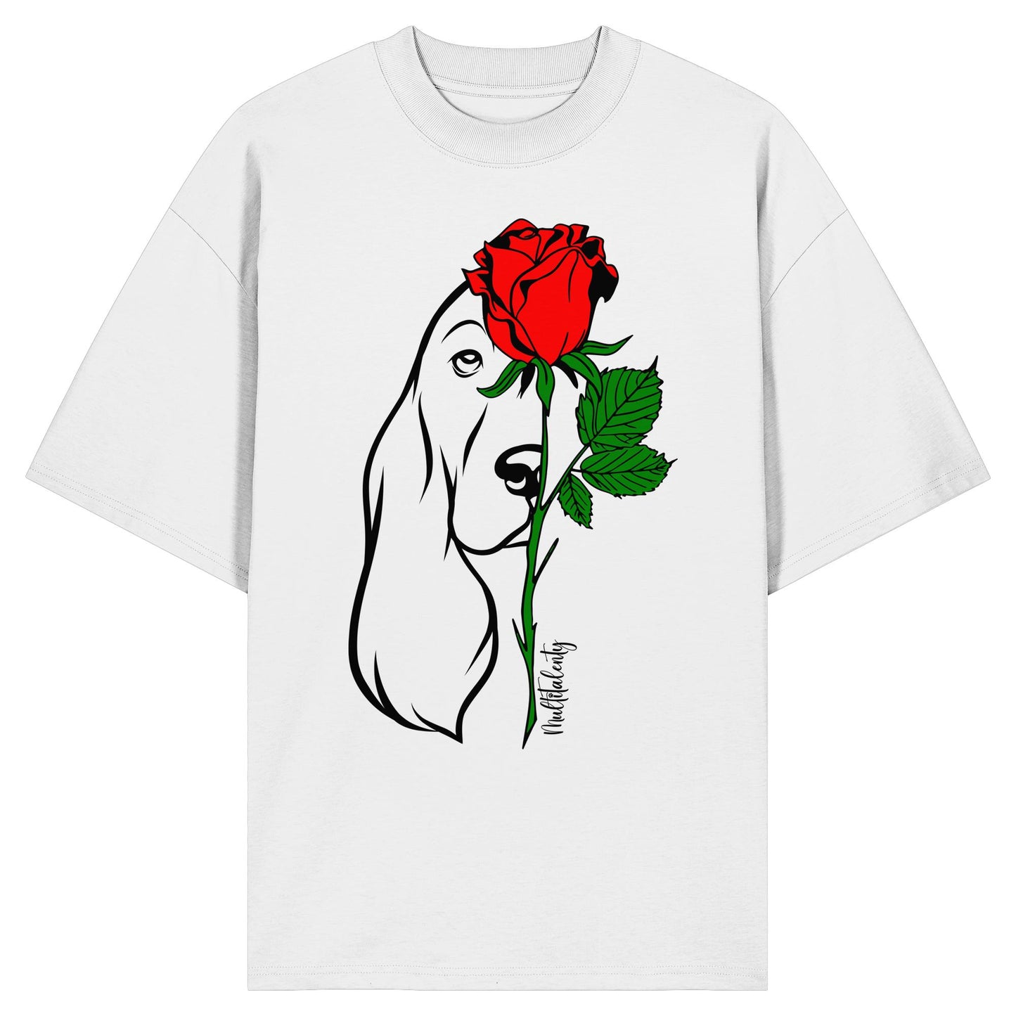 Tattoo Rose - Cocker Spaniel - Organic Oversize Shirt