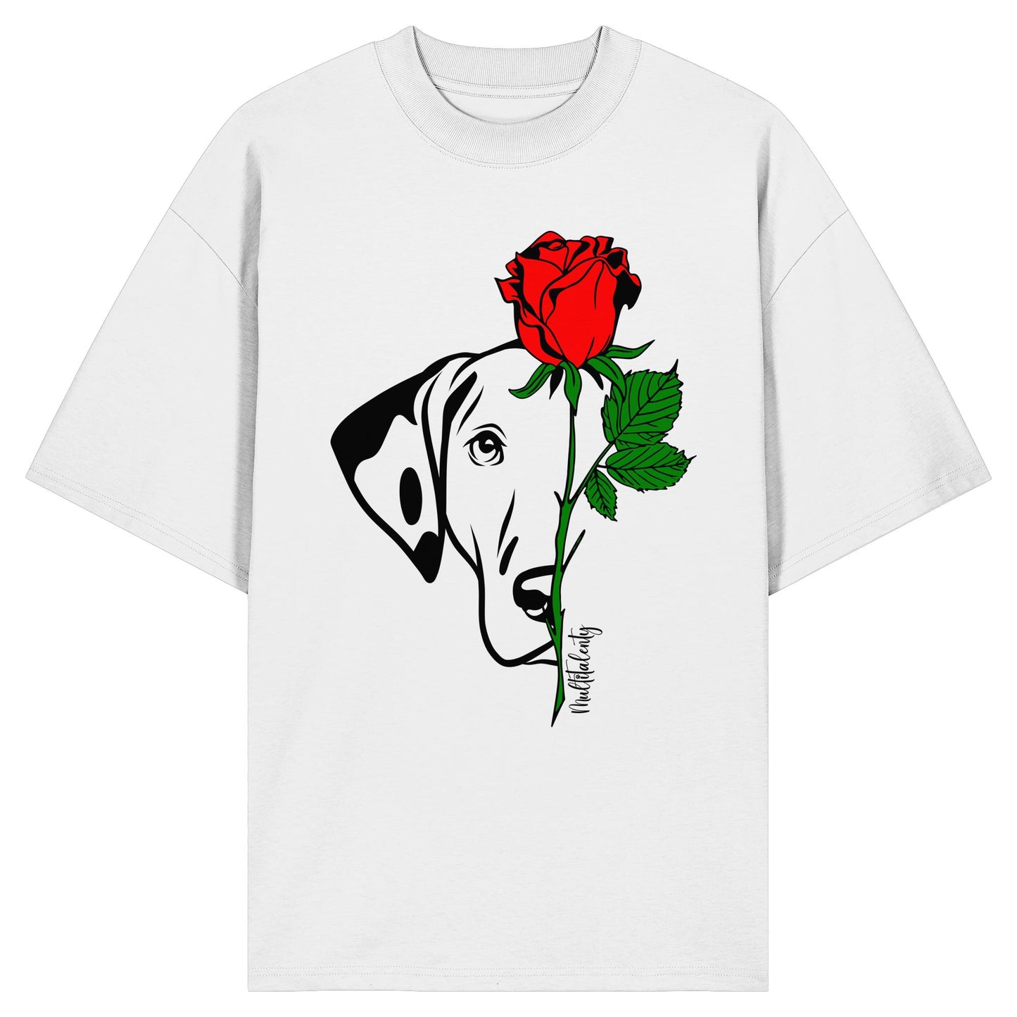 Tattoo Rose - Dalmatiner - Organic Oversize Shirt