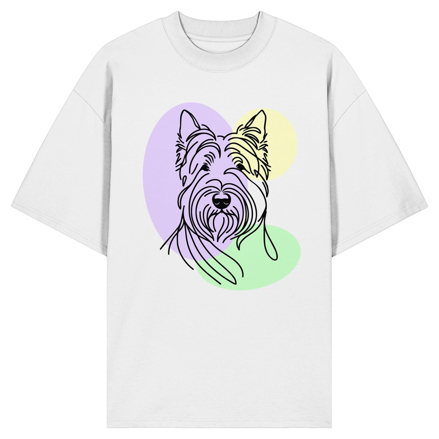 Line Art - Süßer Scottish Terrier - Organic Oversize Shirt