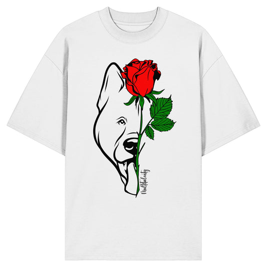 Tattoo Rose - American Akita - Organic Oversize Shirt