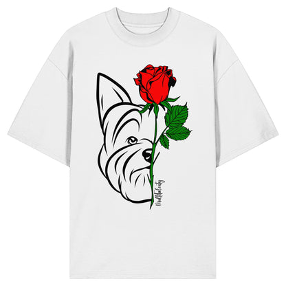 Tattoo Rose - Yorkshire Terrier - Organic Oversize Shirt