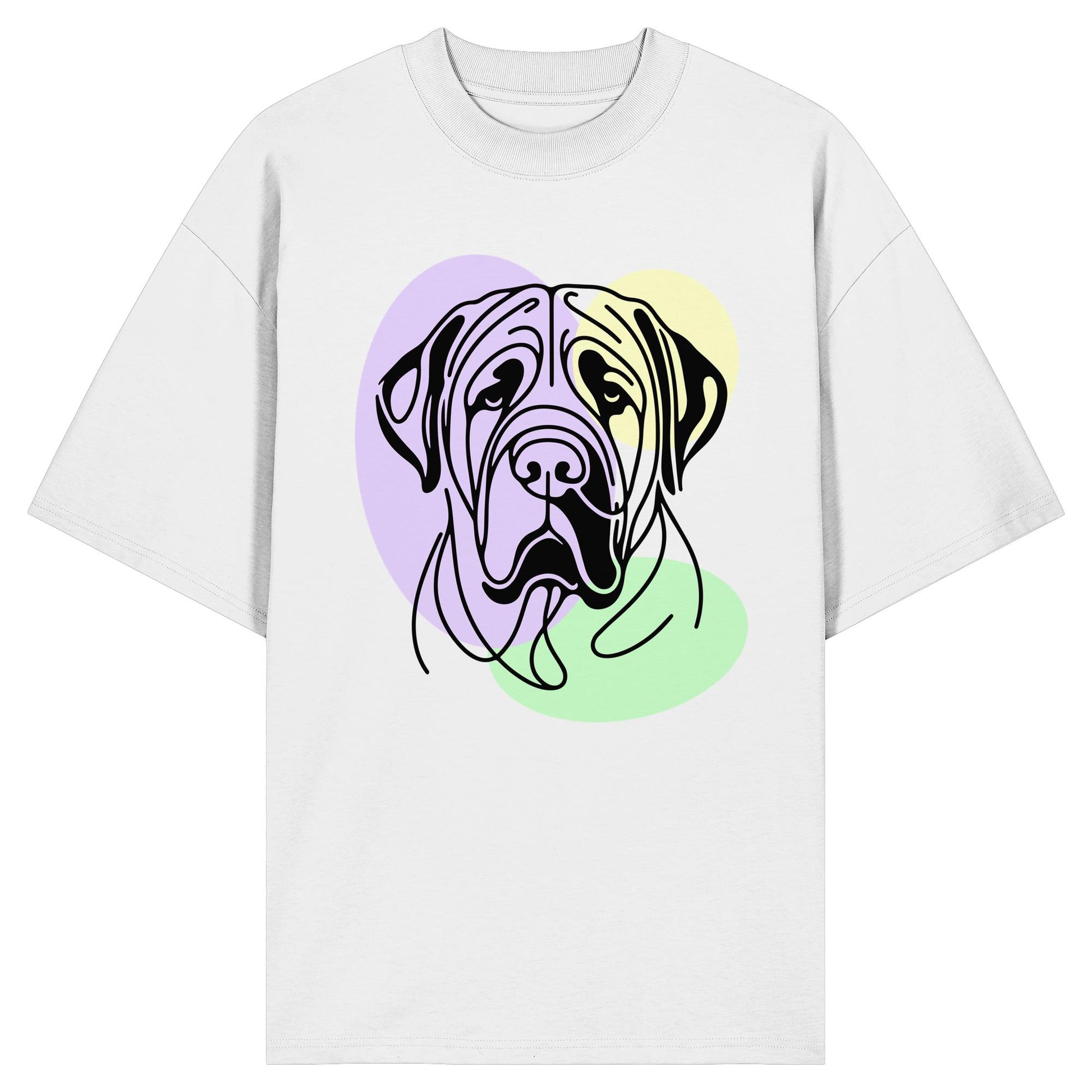 Line Art - Süßer Bullmastiff - Organic Oversize Shirt
