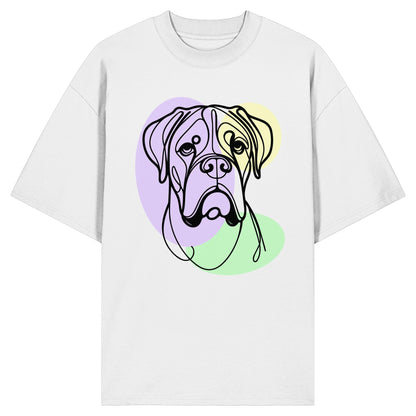 Line Art - Süßer Boxer - Organic Oversize Shirt