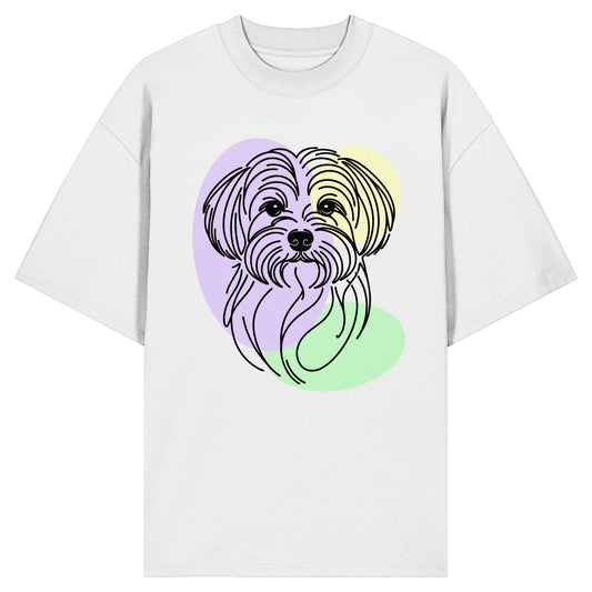 Line Art - Süßer Malteser - Organic Oversize Shirt