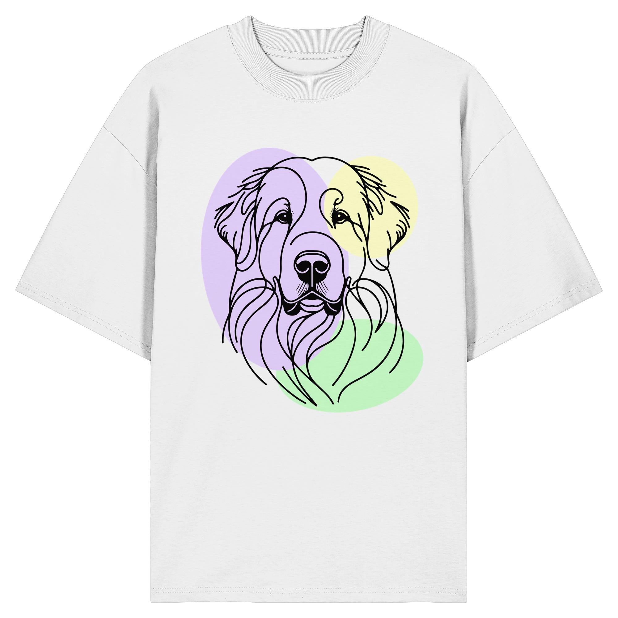 Line Art - Süßer Pyrenäenberghund - Organic Oversize Shirt