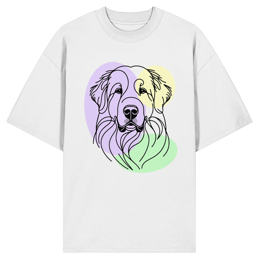 Line Art - Süßer Pyrenäenberghund - Organic Oversize Shirt