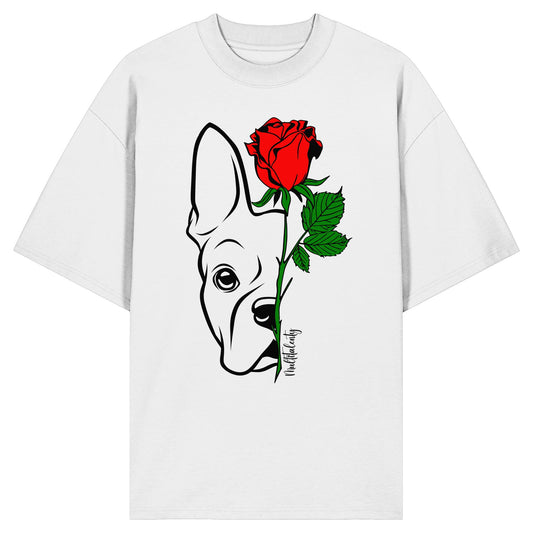 Tattoo Rose - Boston Terrier - Organic Oversize Shirt