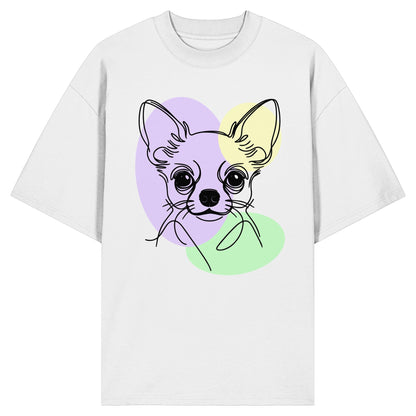 Line Art - Süßer Chihuahua (Kurzhaar) - Organic Oversize Shirt