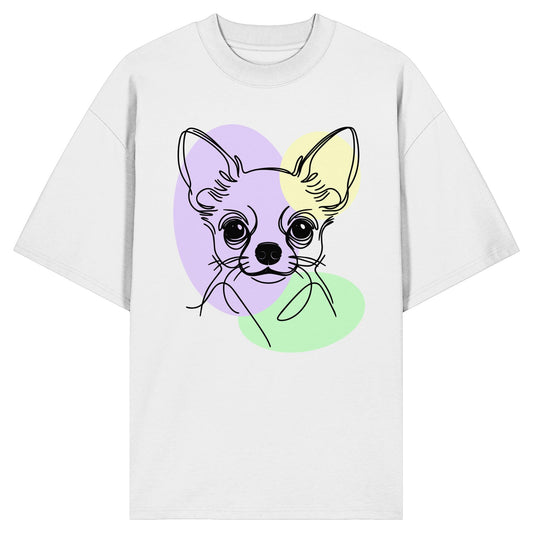 Line Art - Süßer Chihuahua (Kurzhaar) - Organic Oversize Shirt