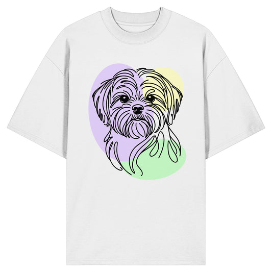 Line Art - Süßer Shih Tzu - Organic Oversize Shirt