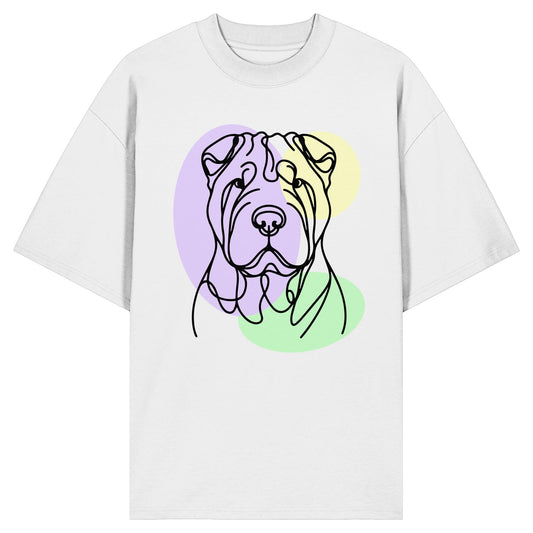 Line Art - Süßer Shar-Pei - Organic Oversize Shirt