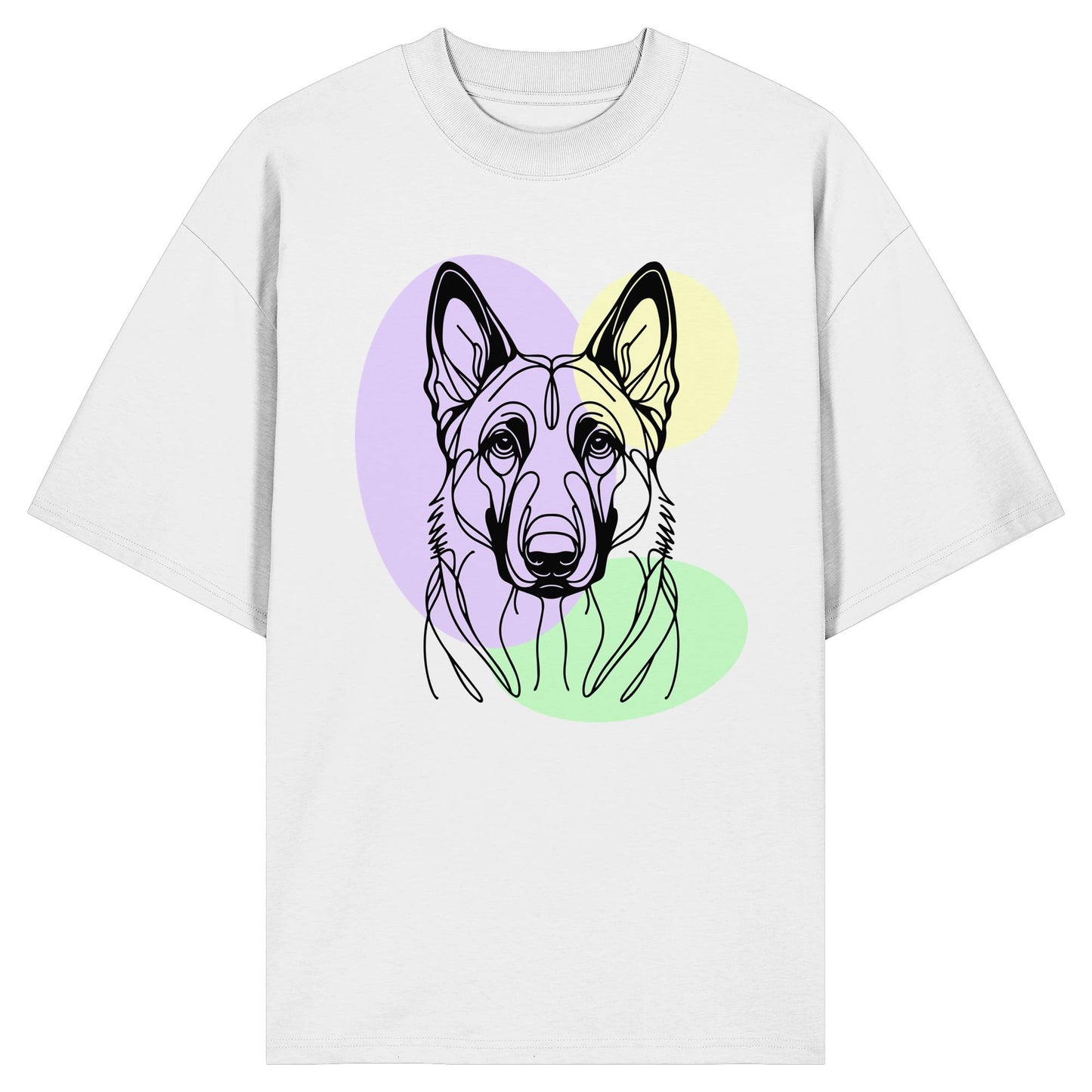 Line Art - Süßer Malinois - Organic Oversize Shirt