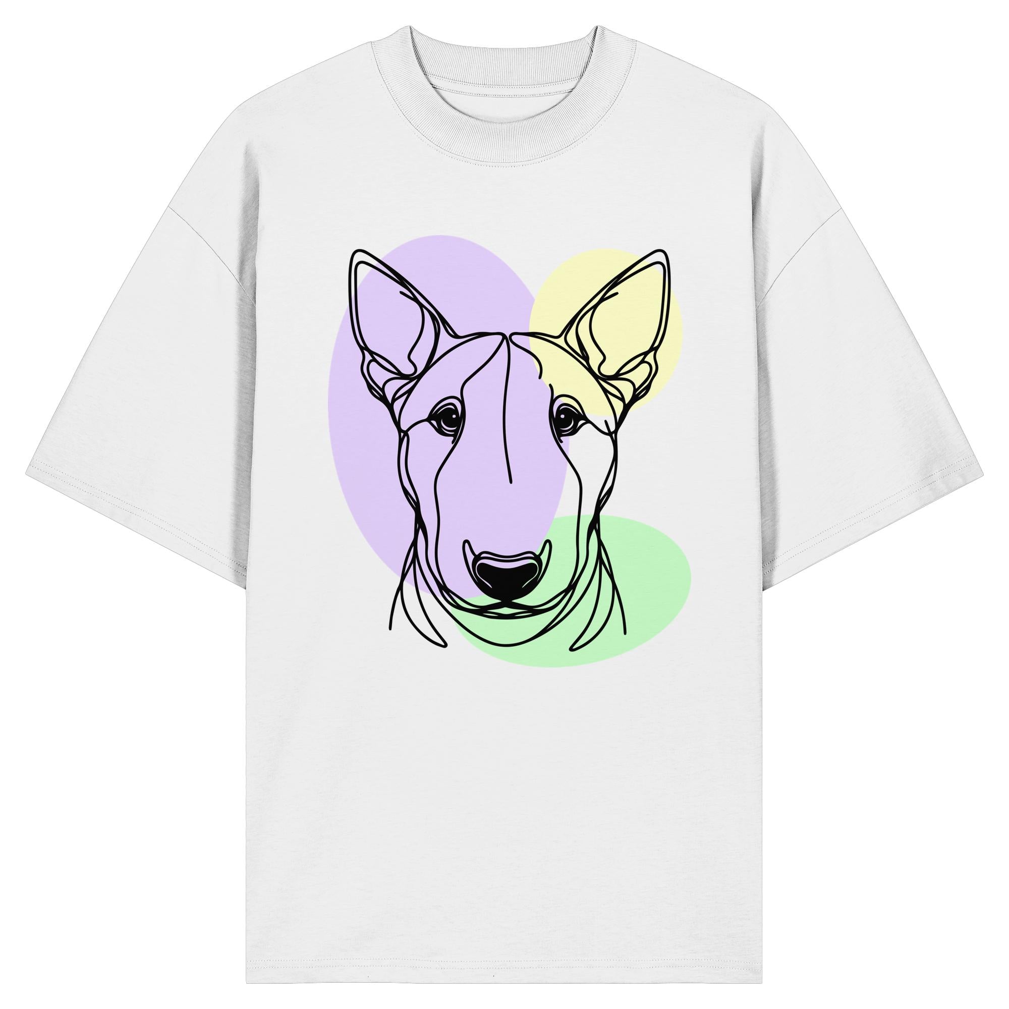 Line Art - Süßer Bullterrier - Organic Oversize Shirt