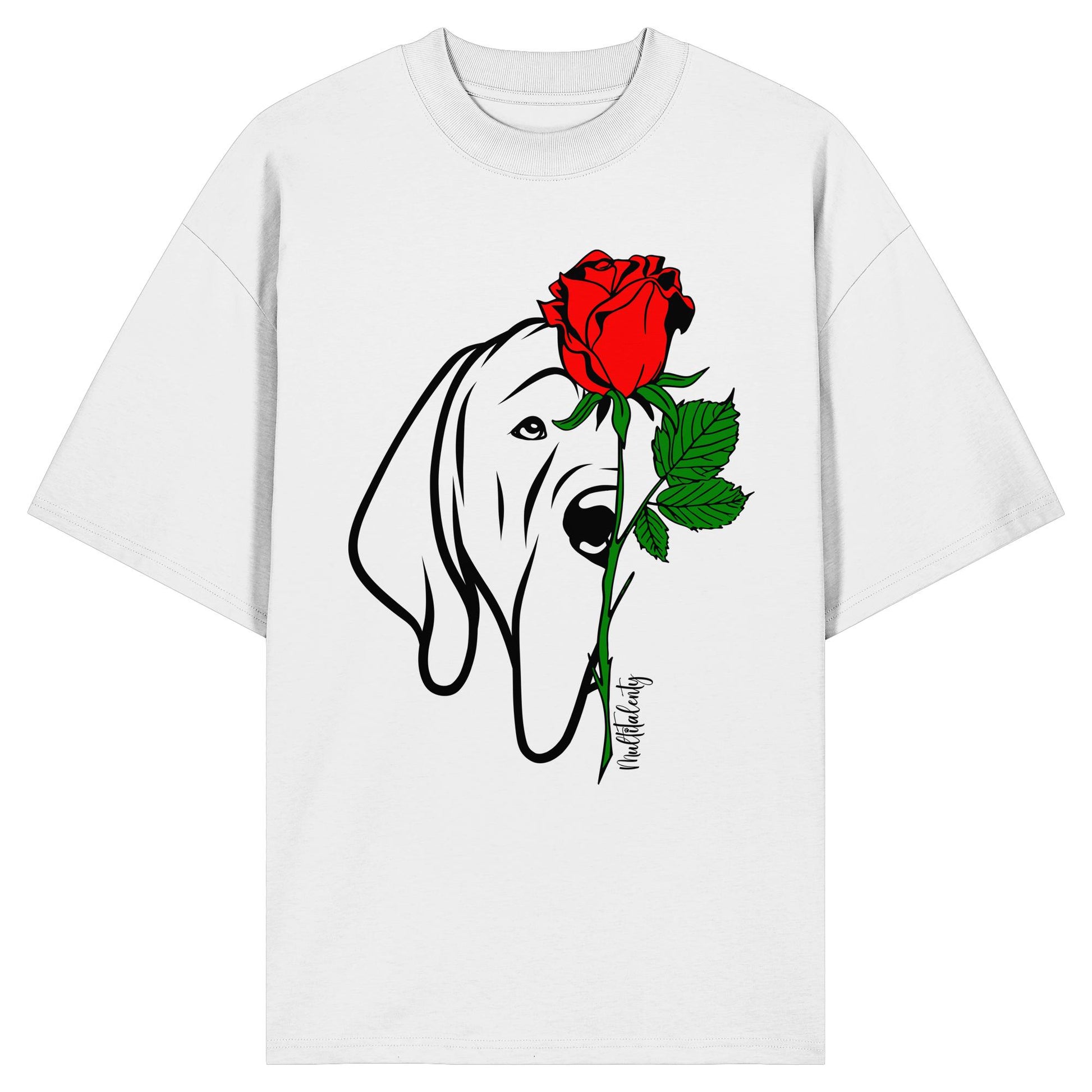 Tattoo Rose - Deutsche Dogge - Organic Oversize Shirt