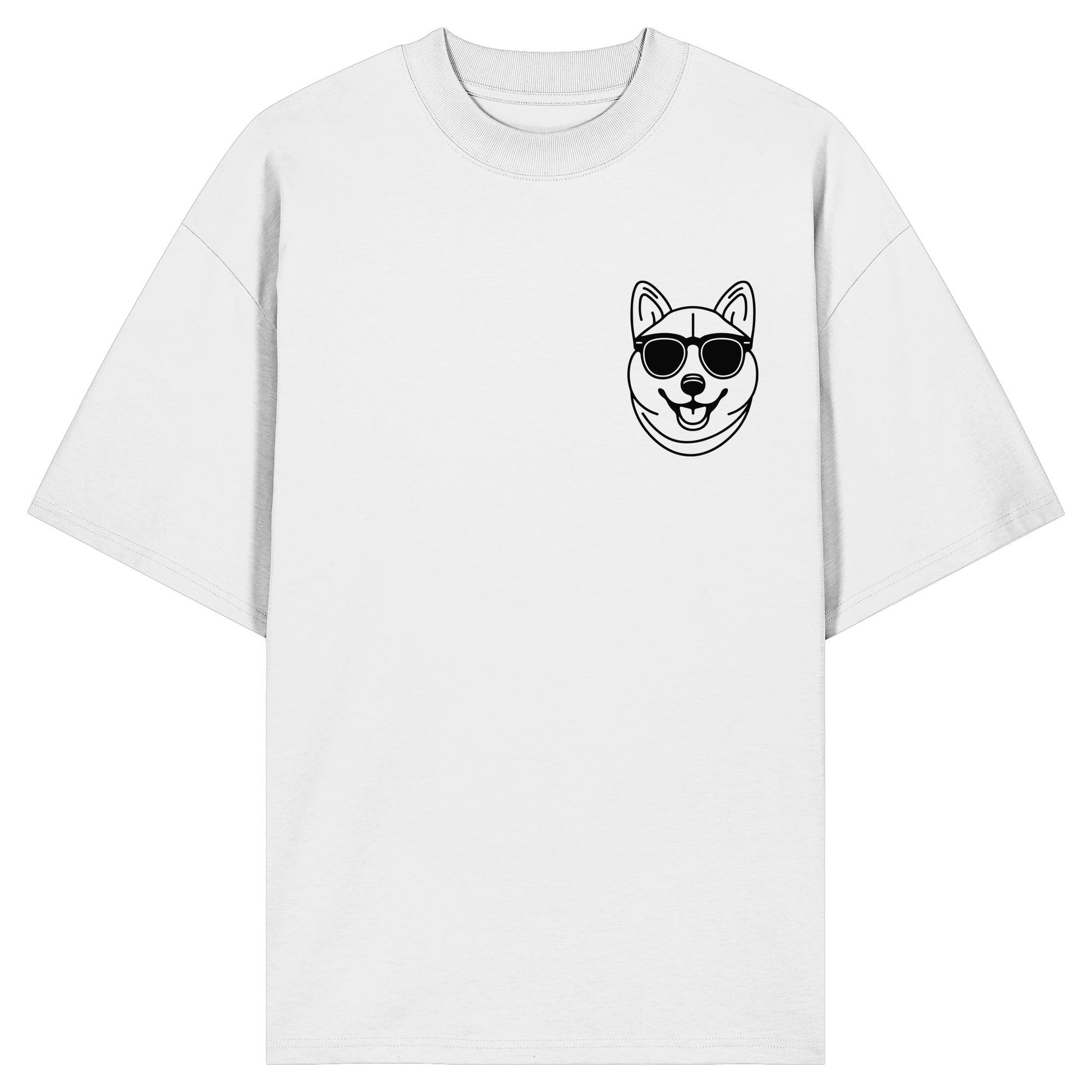 Line Art - Cooler Shiba Inu - Organic Oversize Shirt