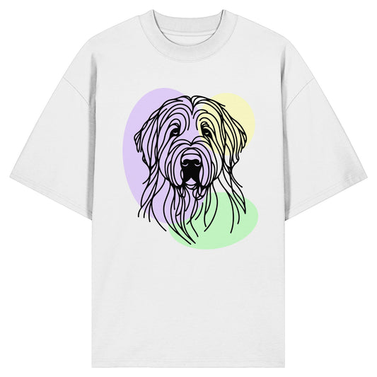 Line Art - Süßer Briard - Organic Oversize Shirt