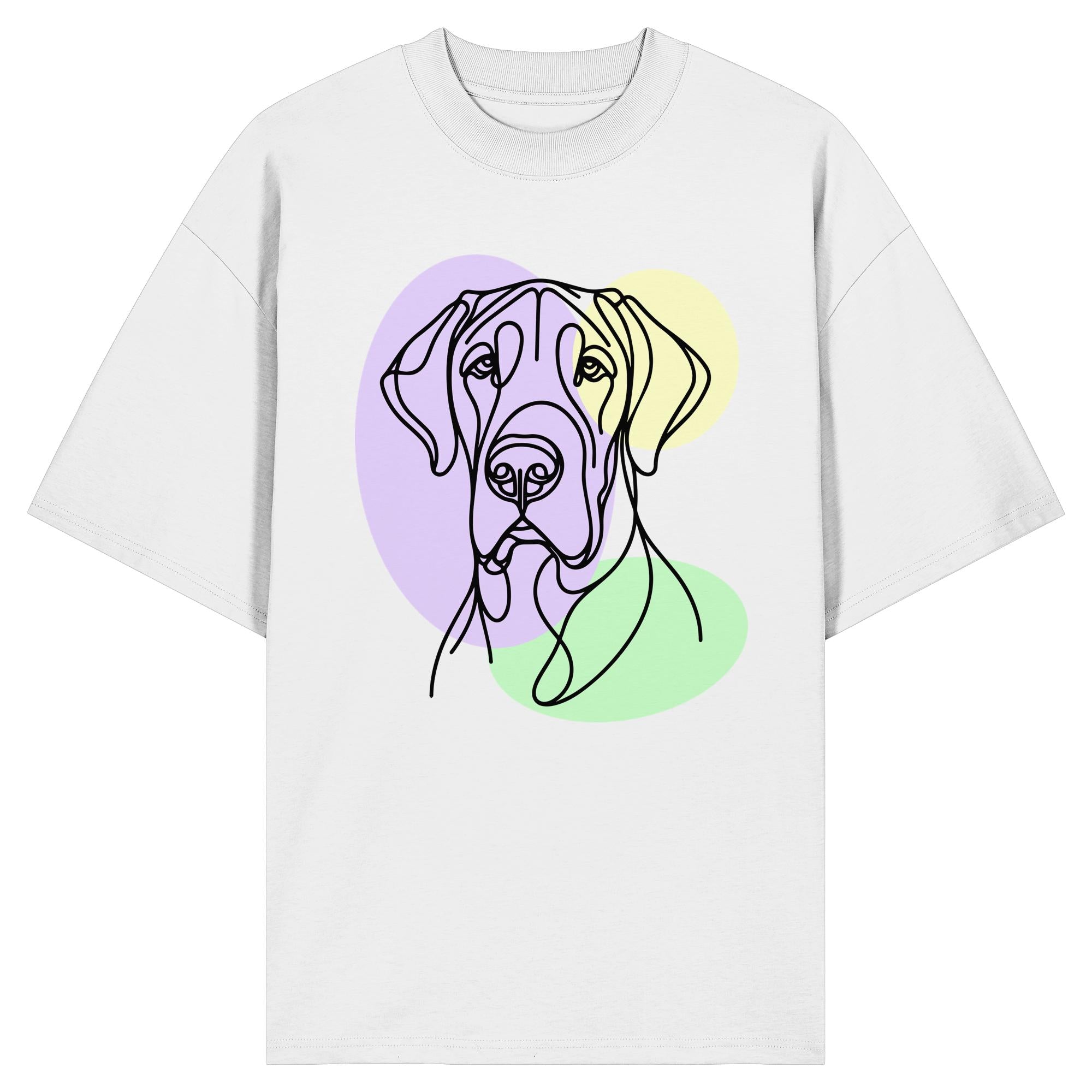 Line Art - Süße Deutsche Dogge - Organic Oversize Shirt