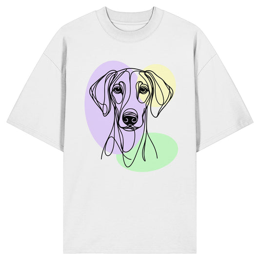Line Art - Süßer Dobermann - Organic Oversize Shirt