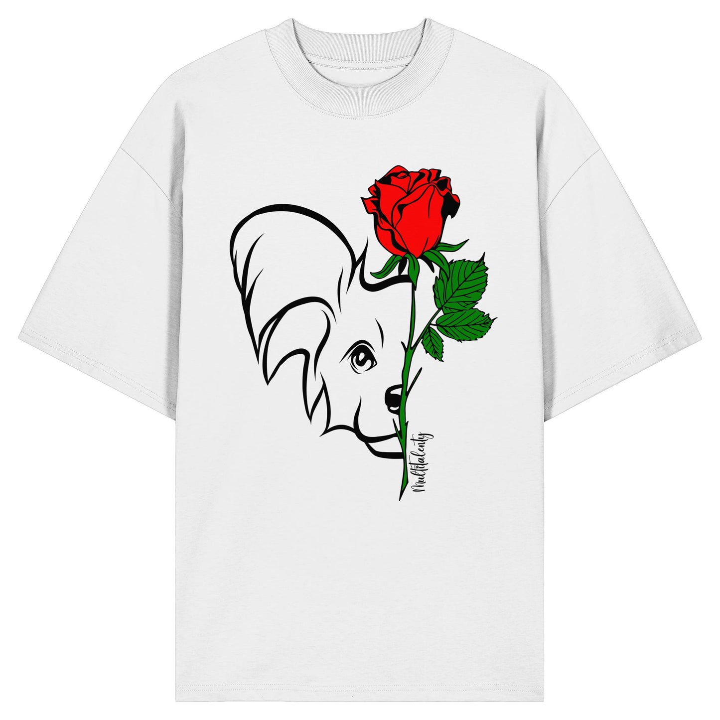 Tattoo Rose - Papillon - Organic Oversize Shirt