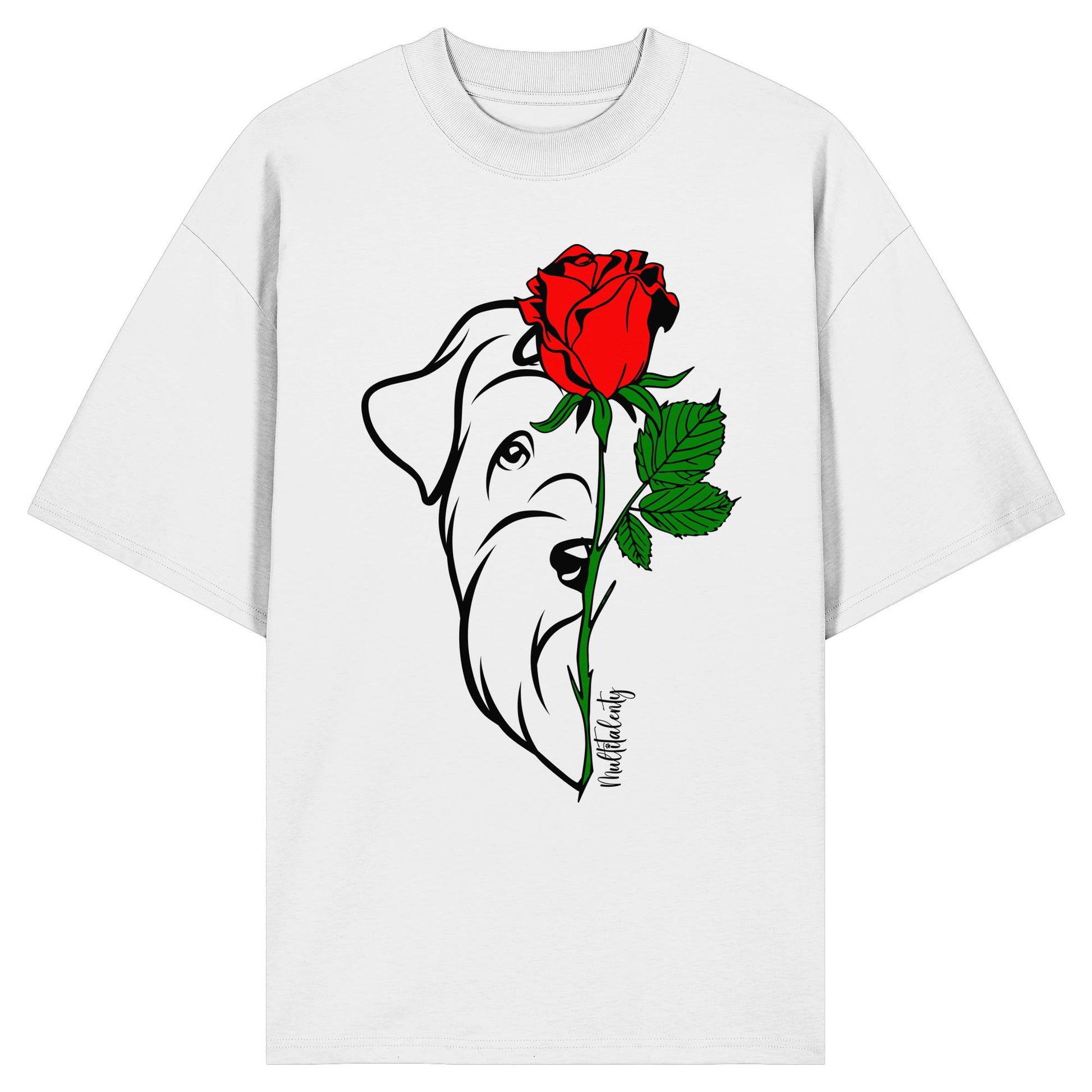 Tattoo Rose - Schnauzer - Organic Oversize Shirt