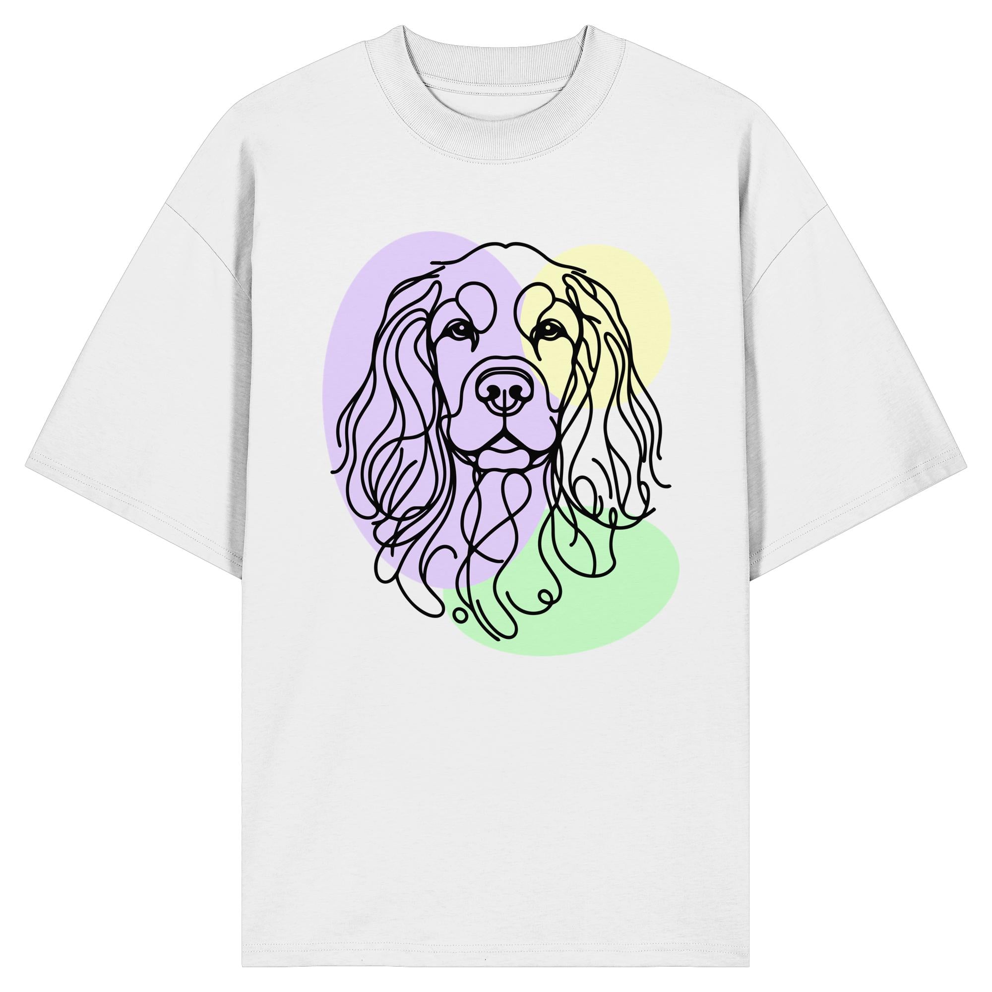 Line Art - Süßer Cocker Spaniel - Organic Oversize Shirt