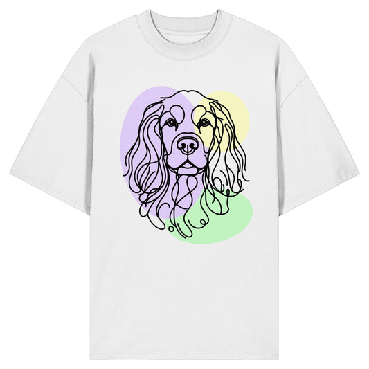 Line Art - Süßer Cocker Spaniel - Organic Oversize Shirt