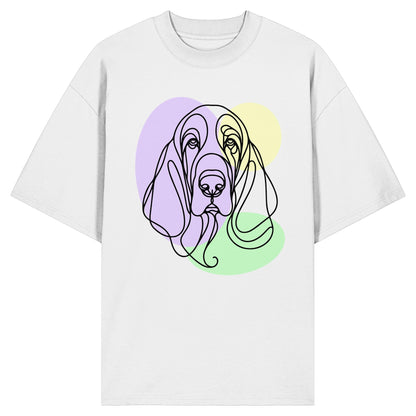 Line Art - Süßer Basset Hound - Organic Oversize Shirt