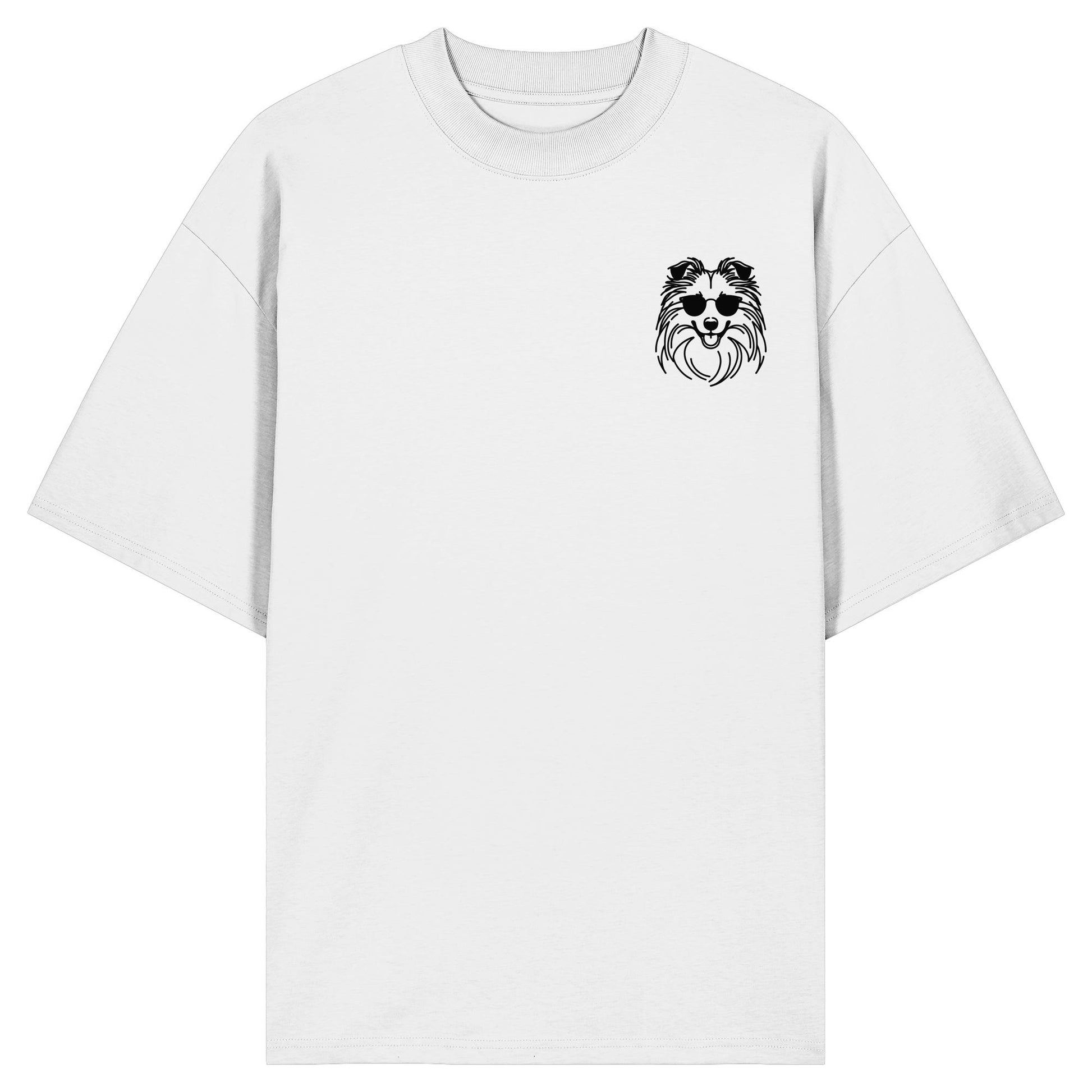 Line Art - Cooler Shetland Sheepdog - Organic Oversize Shirt