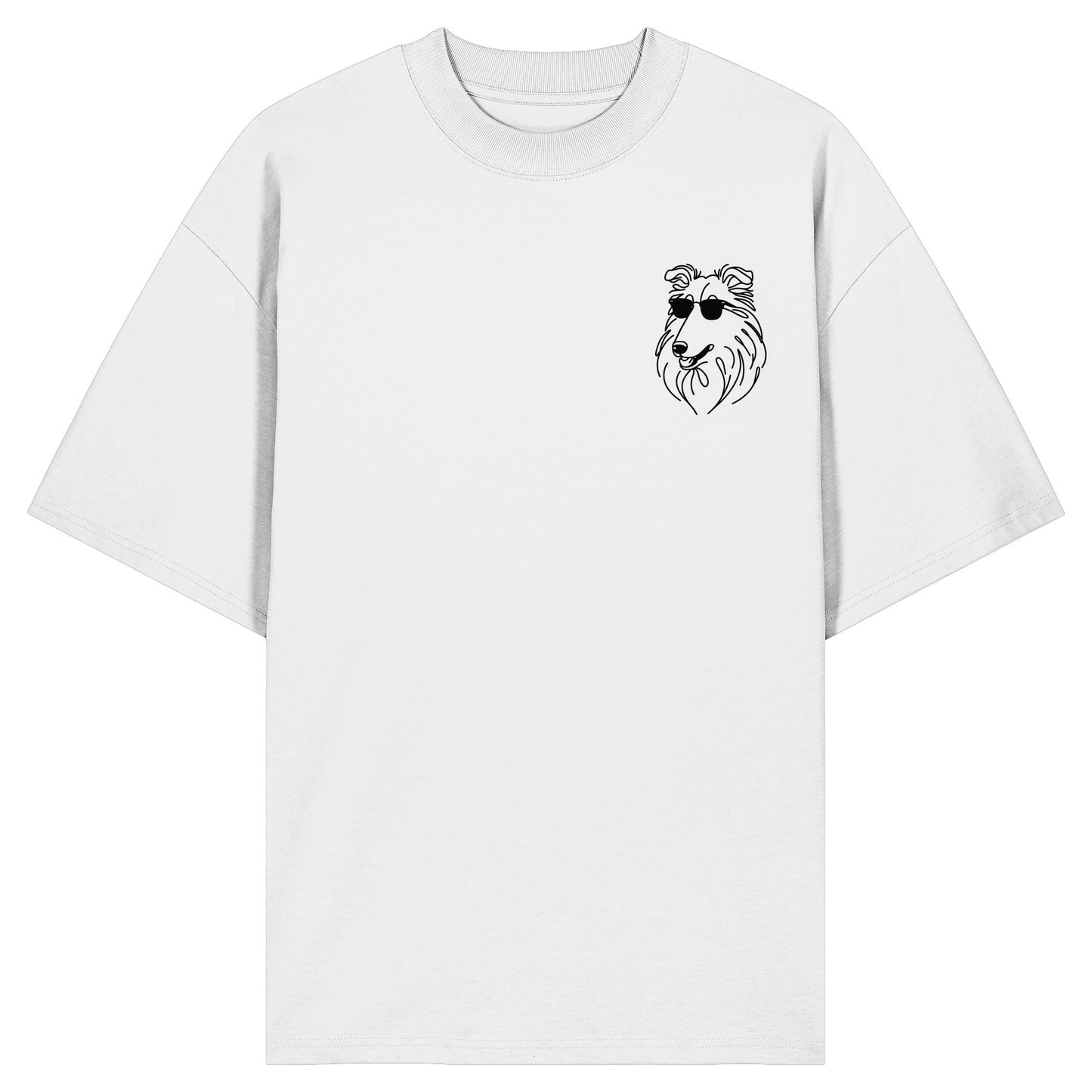 Line Art - Cooler Collie - Organic Oversize Shirt