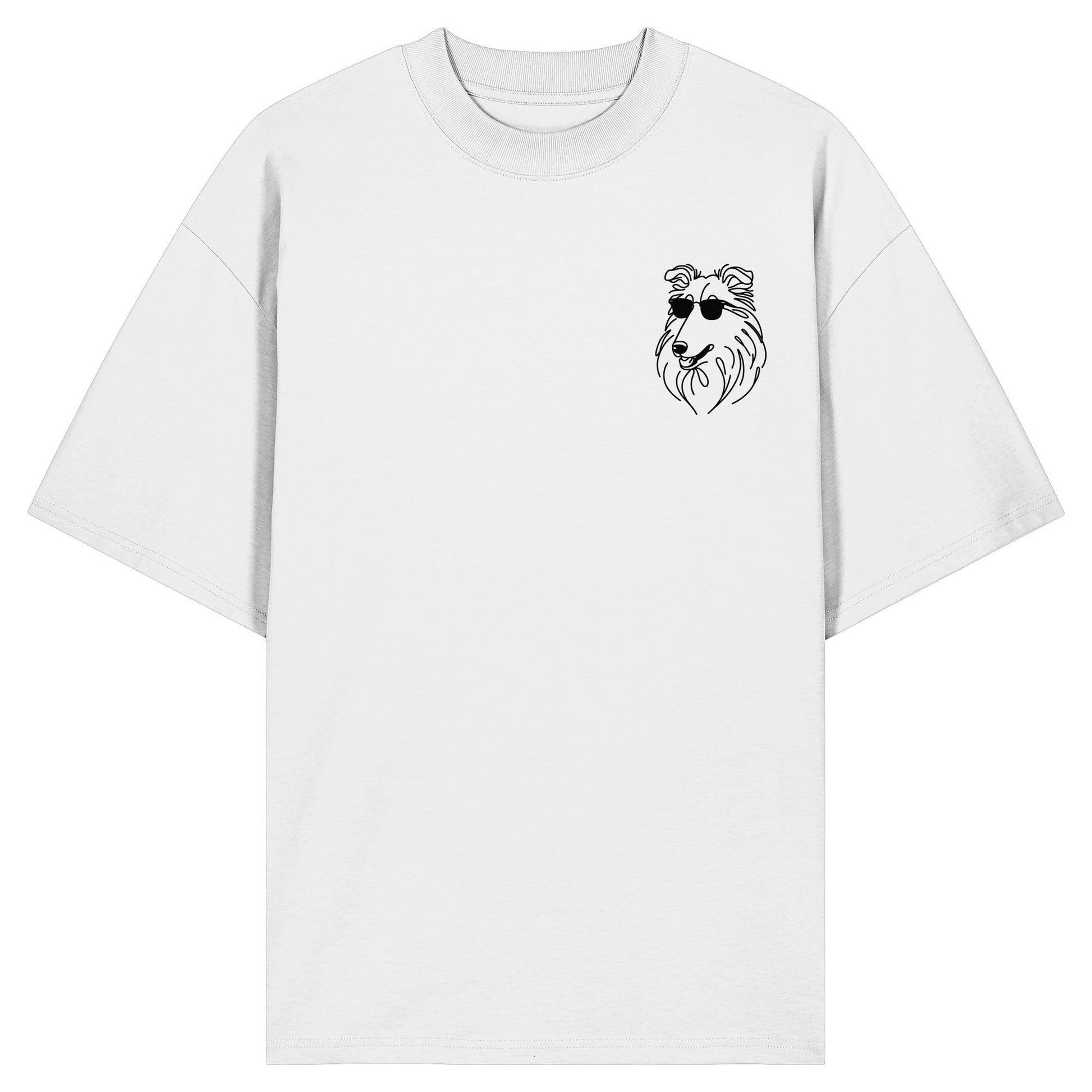 Line Art - Cooler Collie - Organic Oversize Shirt