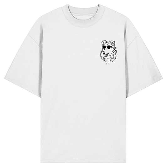 Line Art - Cooler Collie - Organic Oversize Shirt