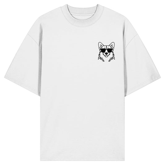 Line Art - Cooler Corgi - Organic Oversize Shirt