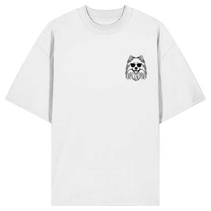 Line Art - Cooler Wolfsspitz - Organic Oversize Shirt