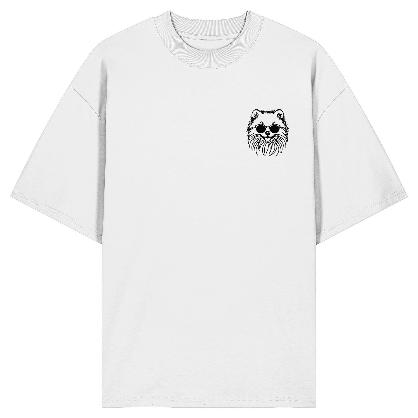 Line Art - Cooler Pomeranian - Organic Oversize Shirt