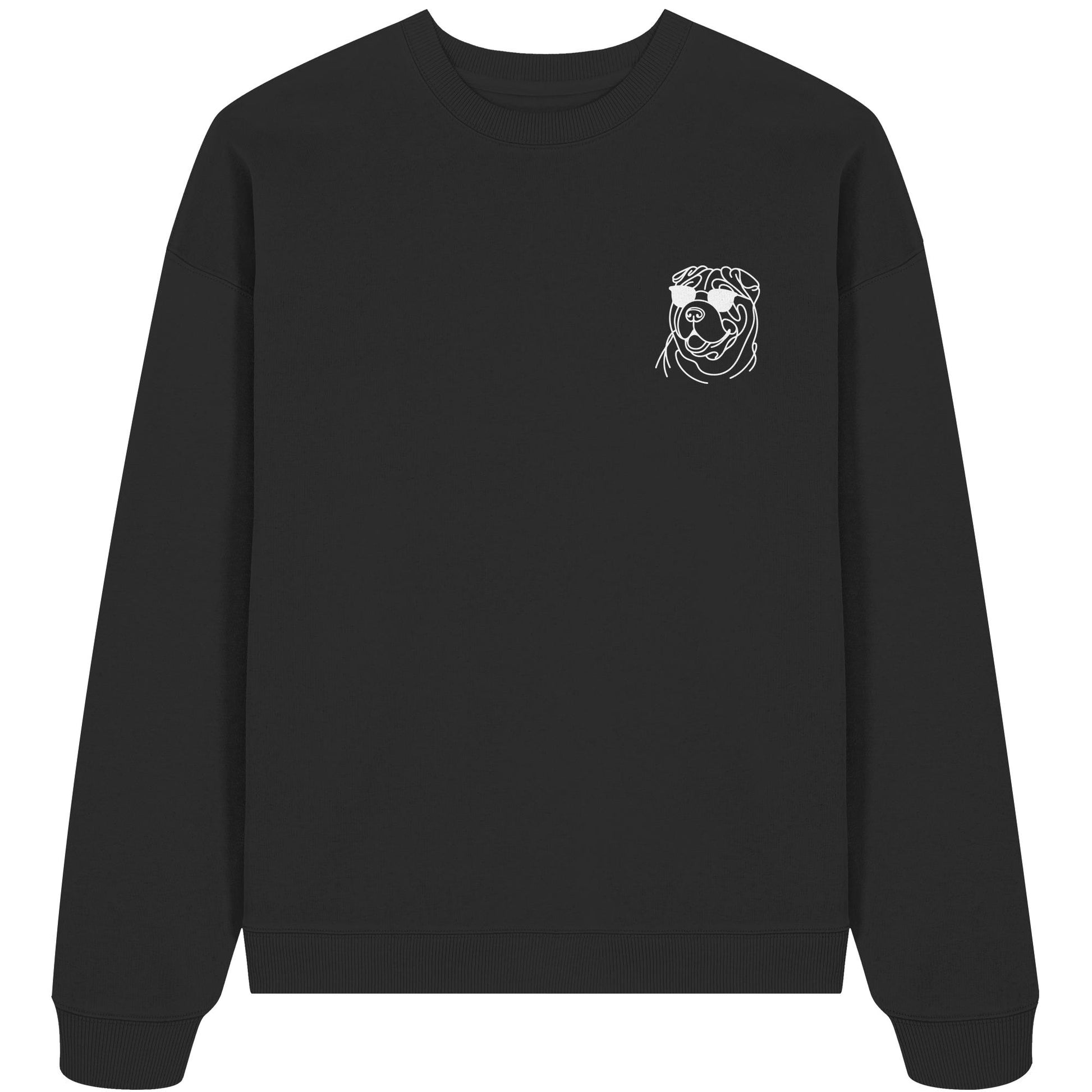 Line Art - Cooler Shar-Pei - Organic Oversize Sweatshirt