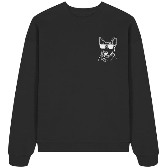 Line Art - Cooler Bullterrier - Organic Oversize Sweatshirt
