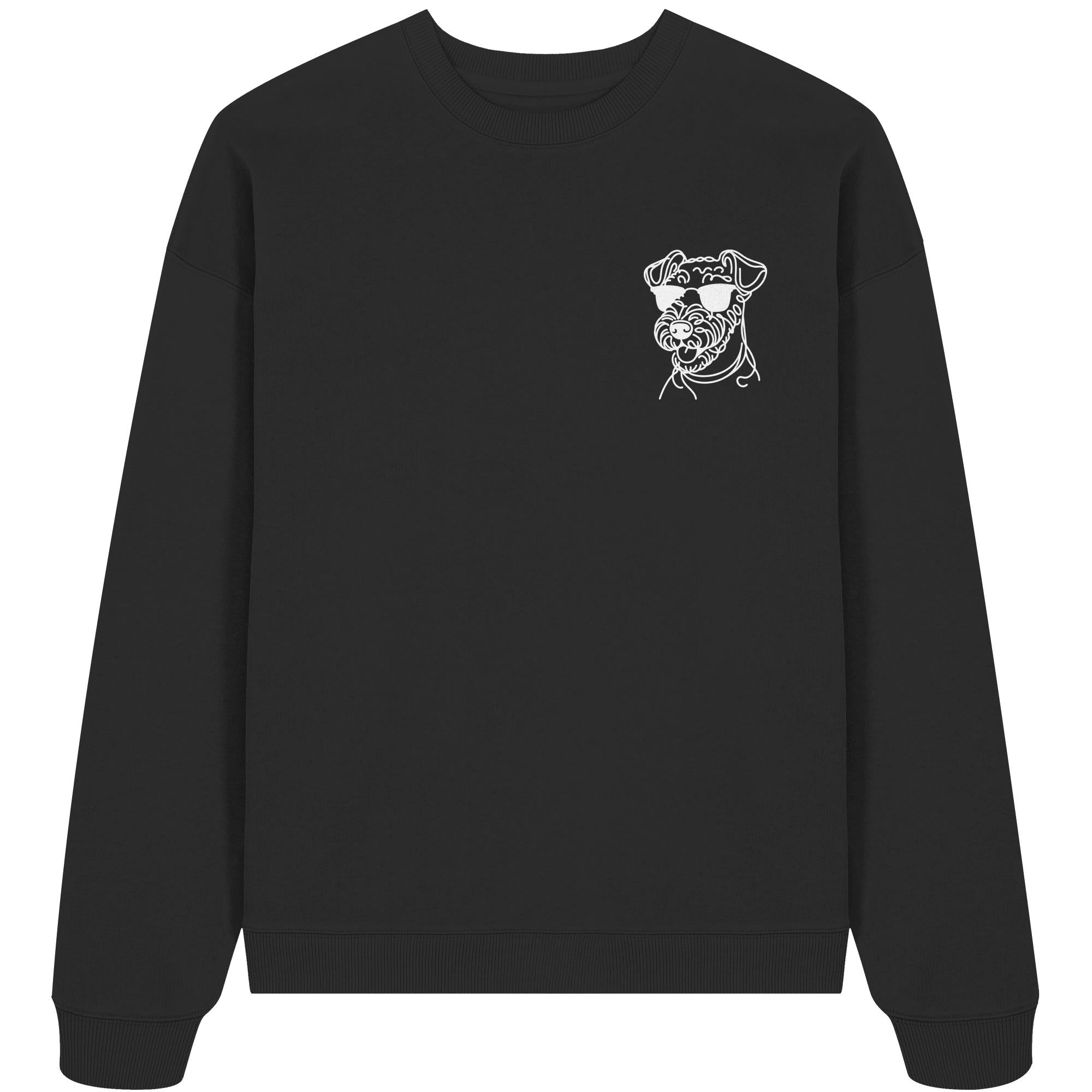 Line Art - Cooler Airedale Terrier - Organic Oversize Sweatshirt
