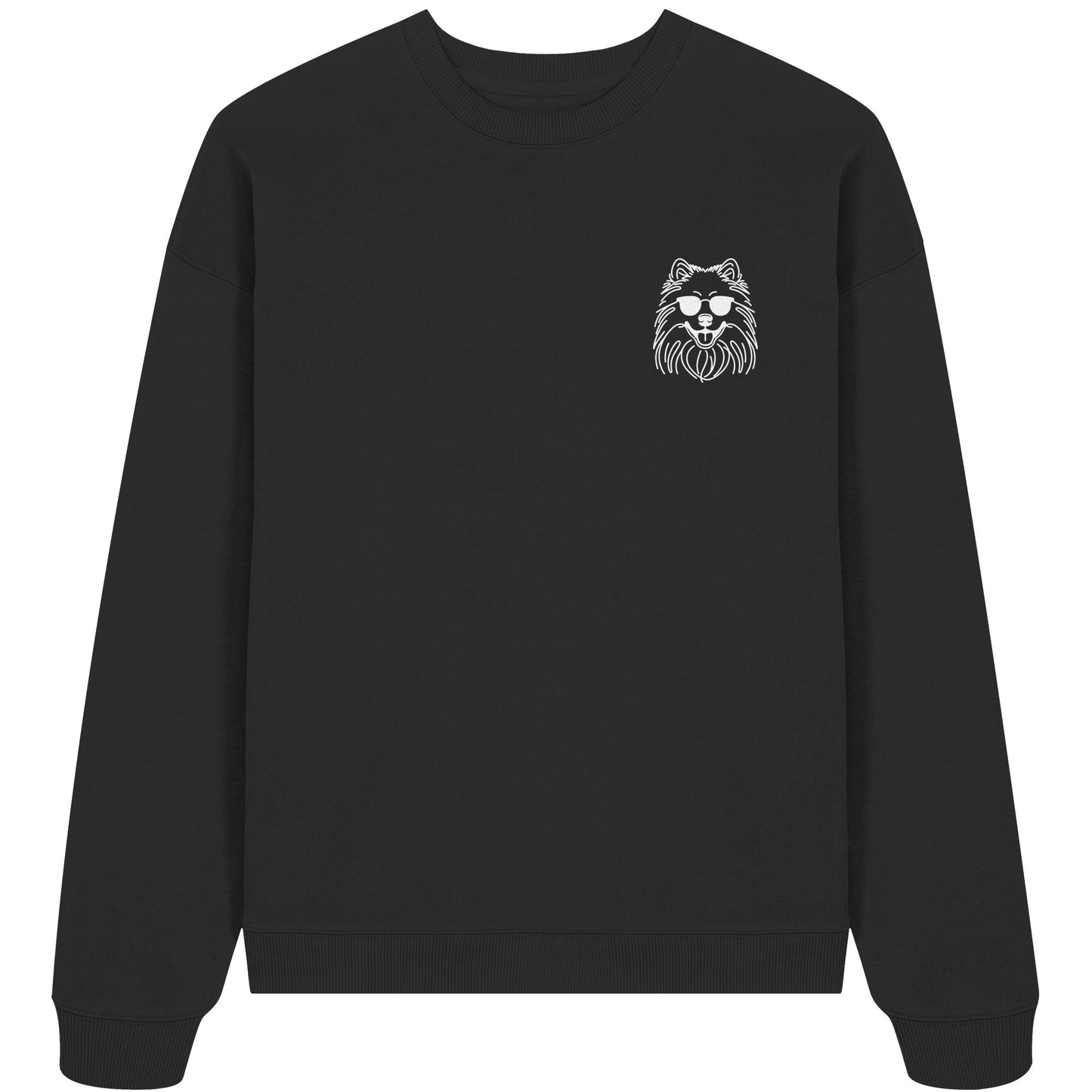 Line Art - Cooler Wolfsspitz - Organic Oversize Sweatshirt