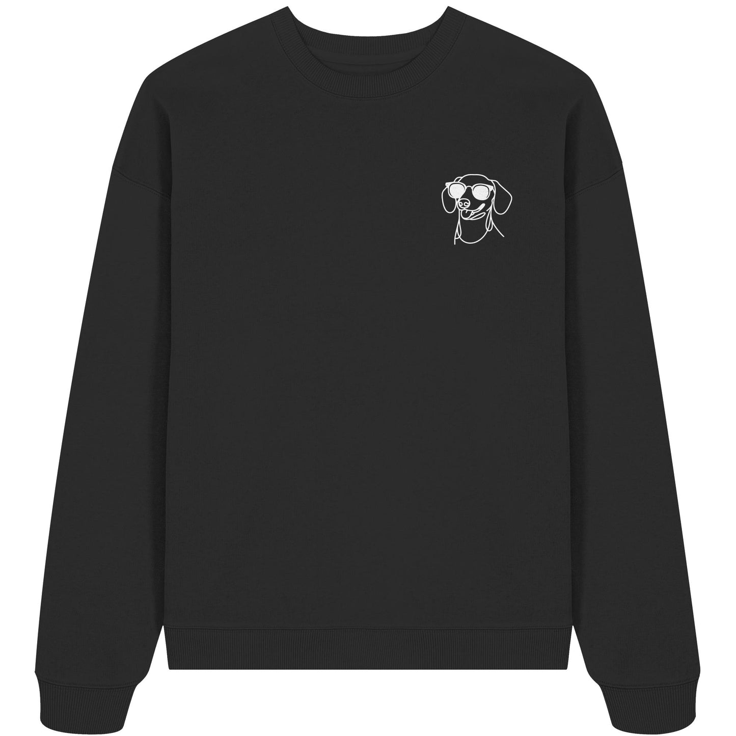 Line Art - Cooler Dackel (Kurzhaar) - Organic Oversize Sweatshirt