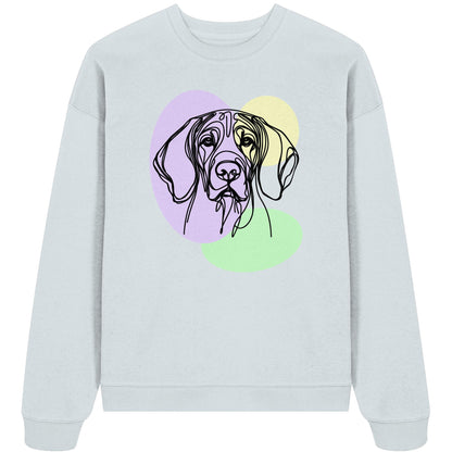 Line Art - Süßer Bayerischer Gebirgsschweißhund - Organic Oversize Sweatshirt