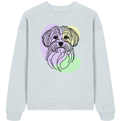 Line Art - Süßer Malteser - Organic Oversize Sweatshirt