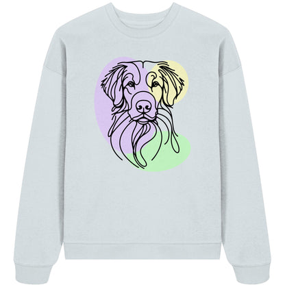 Line Art - Süßer Nova Scotia Duck Tolling Retriever - Organic Oversize Sweatshirt